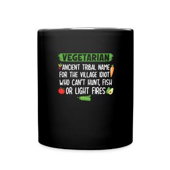 Tierschützer Veganer Vegetarier Tierliebhaber Tier - Tasse einfarbig - Schwarz - Vorne
