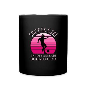 Cool football girl - Full Colour Mug - black - Front