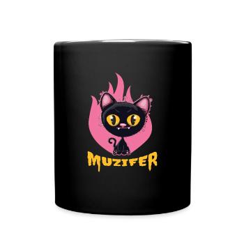 Muzifer Devil Lutzifer Cat Kitten - Full Colour Mug - black - Front
