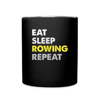 Rowing Trainer Gift Rower Rowing Boat Paddle - Full Colour Mug - black - Front