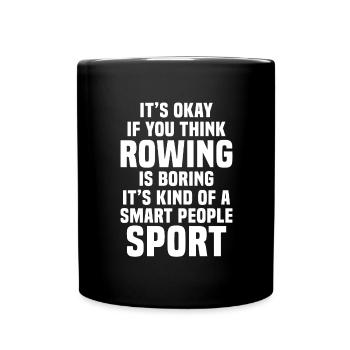Rowing Trainer Gift Rower Rowing Boat Paddle - Full Colour Mug - black - Front