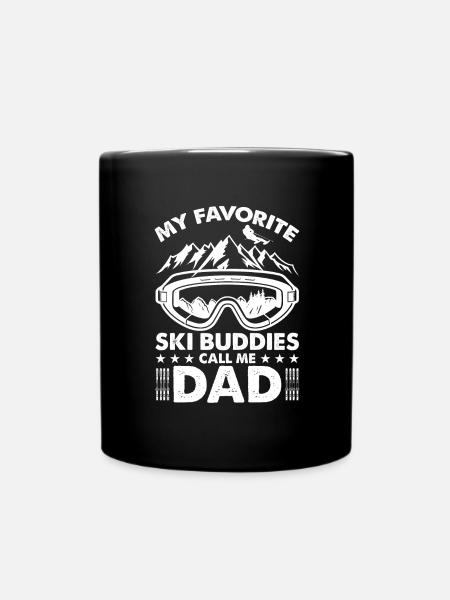 Ski Père Montagnes Descente Ski Sport Skis Ski Ski - Mug uni - noir