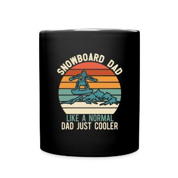 Snowboarder Papa Snowboard Père - Mug uni - noir - Devant