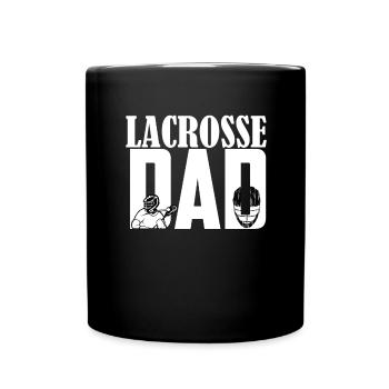 Lacrosse Father Game Sport Papa Racket Player - Full Colour Mug - black - Front
