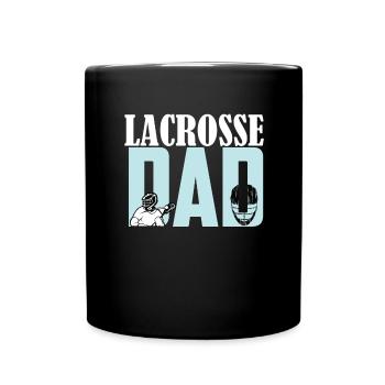 Lacrosse Father Game Sport Papa Racket Player - Full Colour Mug - black - Front