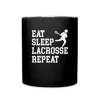 Lacrosse Spieler spielen Lacrosse Relax Lacrosse - Tasse einfarbig - Schwarz - Vorne