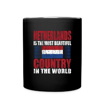 Dutch Netherlands Dutch roots - Full Colour Mug - black - Front