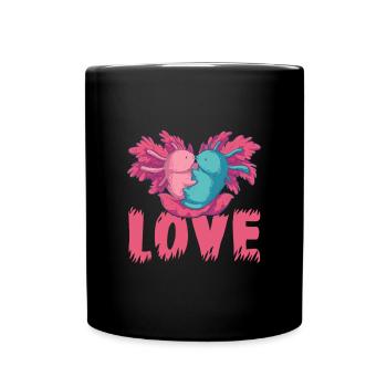 Axolotl Awesome Cute Kawaii Animal Fish Love - Mug uni - noir - Devant