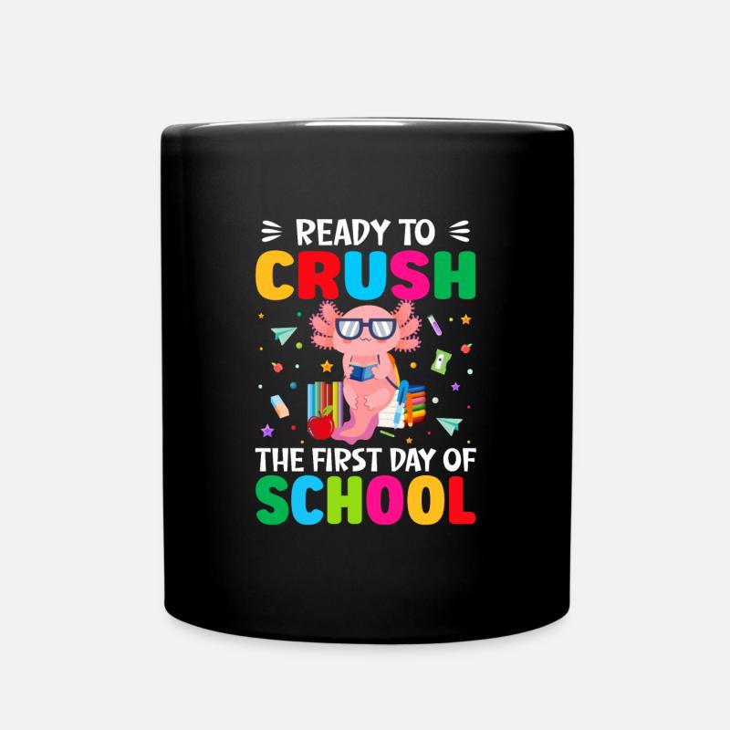 Bereit, Den Ersten Schultag Zu Überstehen - Tasse einfarbig - Schwarz