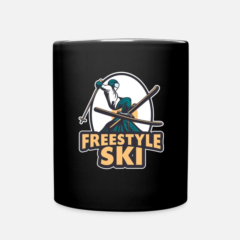 Ski Freestyle Skiing Ski Trick Ski Resort - Full Colour Mug - black
