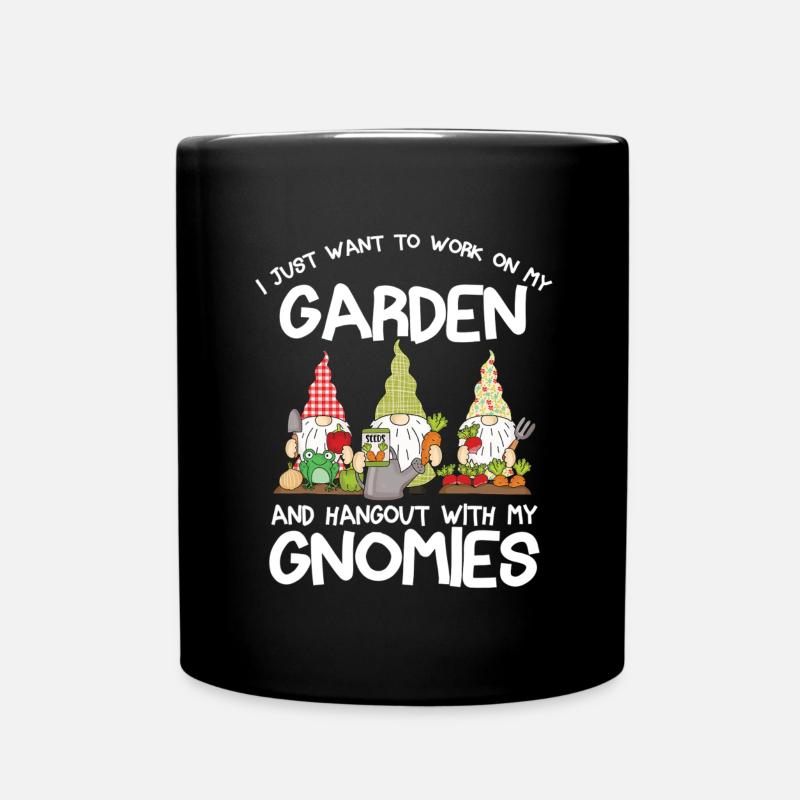 Garten Gartenzwerg Gärtner Gärtnern Gartenarbeit - Tasse einfarbig - Schwarz
