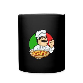 Pizza Maker Pizza Love - Full Colour Mug - black - Front