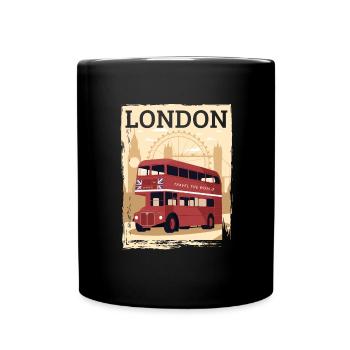 London - Tasse einfarbig - Schwarz - Vorne