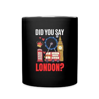 London - Tasse einfarbig - Schwarz - Vorne