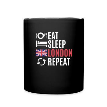 London - Tasse einfarbig - Schwarz - Vorne