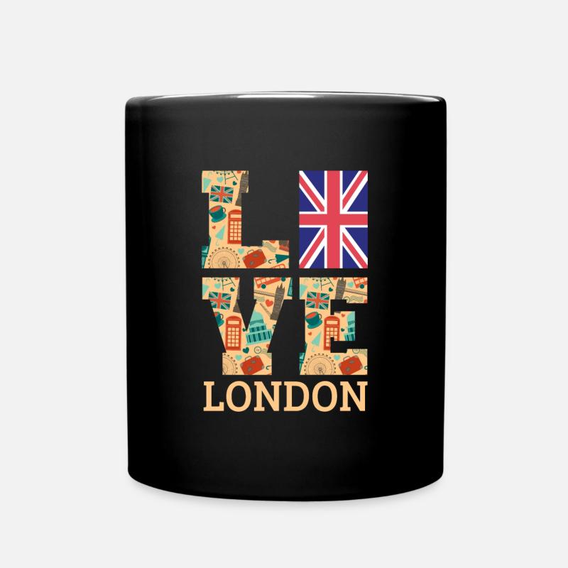 London - Tasse einfarbig - Schwarz