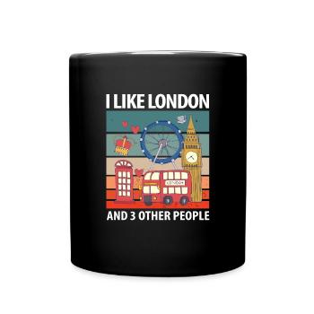 London - Tasse einfarbig - Schwarz - Vorne