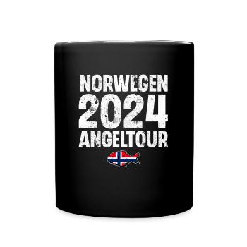 Norwegen Angeltour 2024 - Tasse einfarbig - Schwarz - Vorne