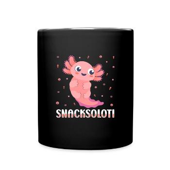 Axolotl Cute Salamander Kawaii Snaxolotl A Lot - Tasse einfarbig - Schwarz - Vorne