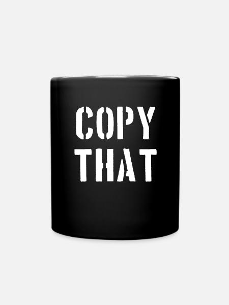 Kopie Kopieren - Tasse einfarbig - Schwarz