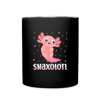 Axolotl Cute Salamander Kawaii Snaxolotl - Tasse einfarbig - Schwarz - Vorne