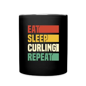 Curling Player Stick Shooting Curling Gift - Full Colour Mug - black - Front