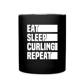 Curling Player Stick Shooting Curling Gift - Full Colour Mug - black - Front