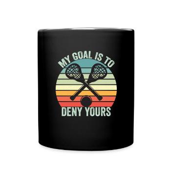 Lacrosse Spieler spielen Lacrosse Relax Lacrosse - Tasse einfarbig - Schwarz - Vorne