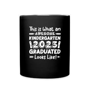 Kindergarten 2023 Abschluss Kita-Abschluss 2023 - Tasse einfarbig - Schwarz - Vorne