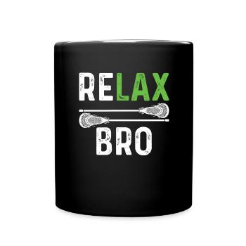 Lacrosse Spieler spielen Lacrosse Relax Lacrosse - Tasse einfarbig - Schwarz - Vorne