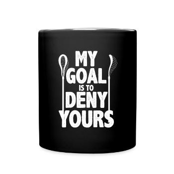 Lacrosse Spieler spielen Lacrosse Relax Lacrosse - Tasse einfarbig - Schwarz - Vorne