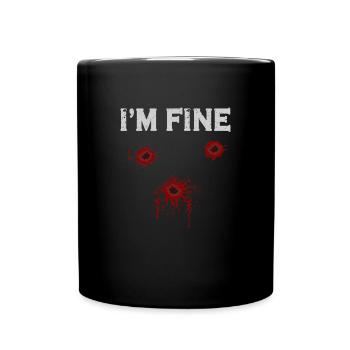 Halloween Bullet Holes Costume - Full Colour Mug - black - Front
