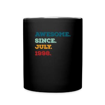 Juillet 1998 - Anniversaire en juillet - Mug uni - noir - Devant