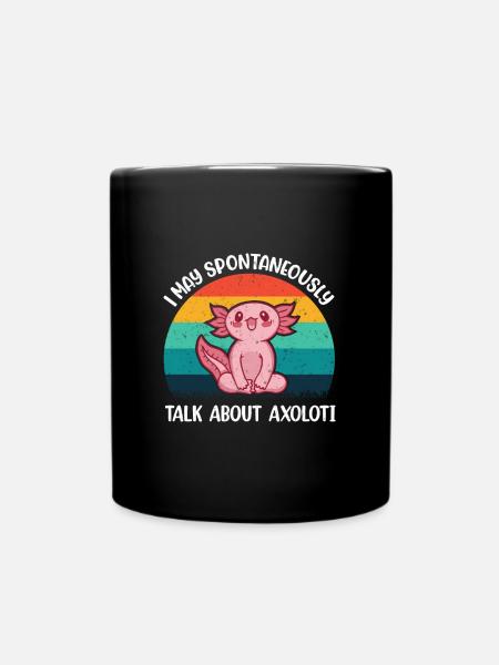 Ich Darf Spontan Über Axolotl Sunset Cool Sprechen - Tasse einfarbig - Schwarz