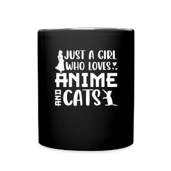 ANIME CATS Girls - Full Colour Mug - black - Front