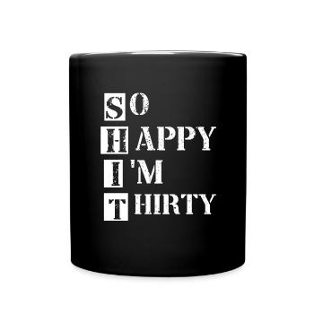 30e anniversaire - 30 ans de construction Round Thirty - Mug uni - noir - Devant