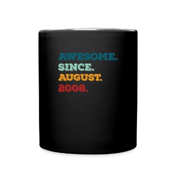 Août 2008 - Anniversaire en août - Mug uni - noir - Devant