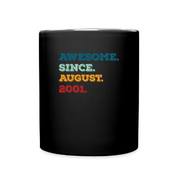 Août 2001 - Anniversaire en août - Mug uni - noir - Devant