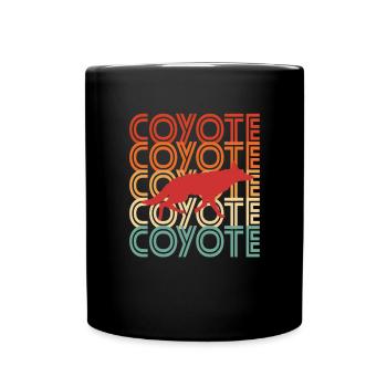 Coyote Hunting Coyote Jagen Geschenk - Tasse einfarbig - Schwarz - Vorne