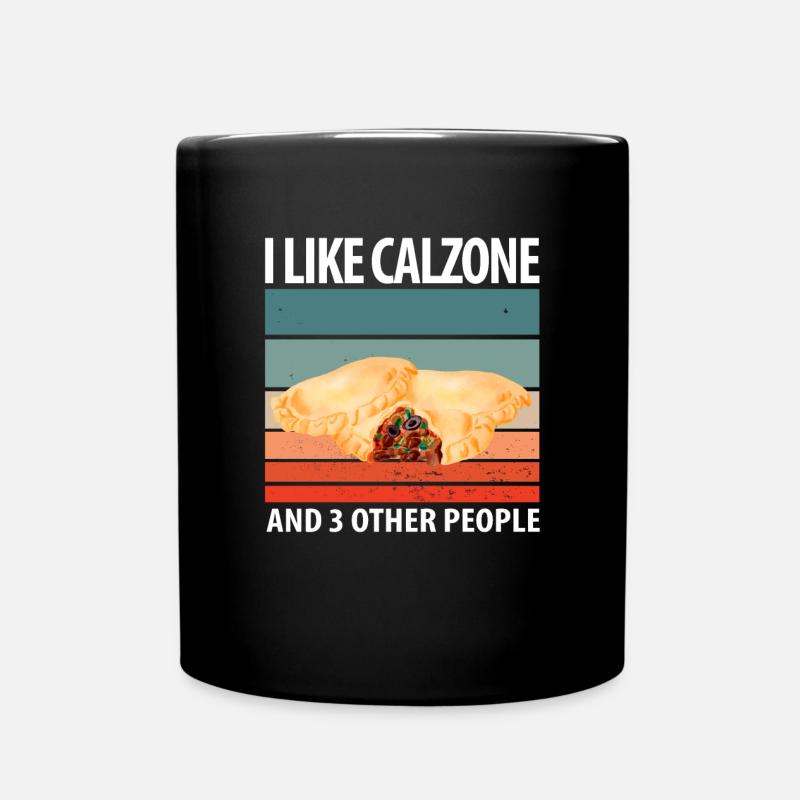 Calzone Pizza Cadeau - Mug uni - noir