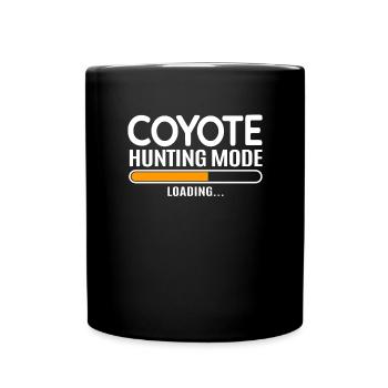 Coyote Hunting Coyote Jagen Geschenk - Tasse einfarbig - Schwarz - Vorne