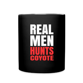 Coyote Hunting Coyote Jagen Geschenk - Tasse einfarbig - Schwarz - Vorne