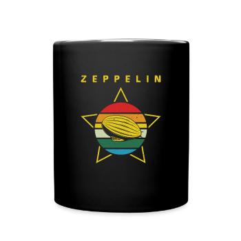 Zeppelin Luftschiff Pilot - Tasse einfarbig - Schwarz - Vorne