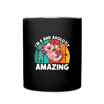 Ich Bin 8 Jahre Alt Und Finde Es Toll, Bier Zu - Tasse einfarbig - Schwarz - Vorne