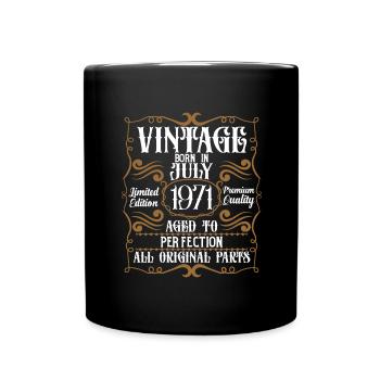 1971 July Birthday Legend - Full Colour Mug - black - Front