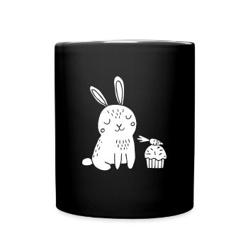 Carrot Cake Rabbit Carrot - Full Colour Mug - black - Front