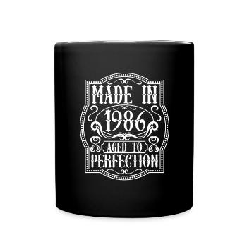 1986 Anniversaire né Année 86 Célébration - Mug uni - noir - Devant