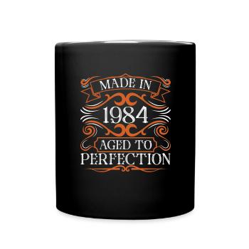 Vintage Original Design Birthday vintage 1984 - Full Colour Mug - black - Front