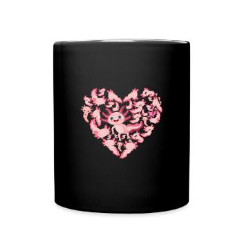 Axolotls est mon cœur d’animal spirituel rempli d’axo - Mug uni - noir - Devant
