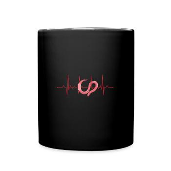 Salmon Lachs Salmondinen Fischen - Tasse einfarbig - Schwarz - Vorne